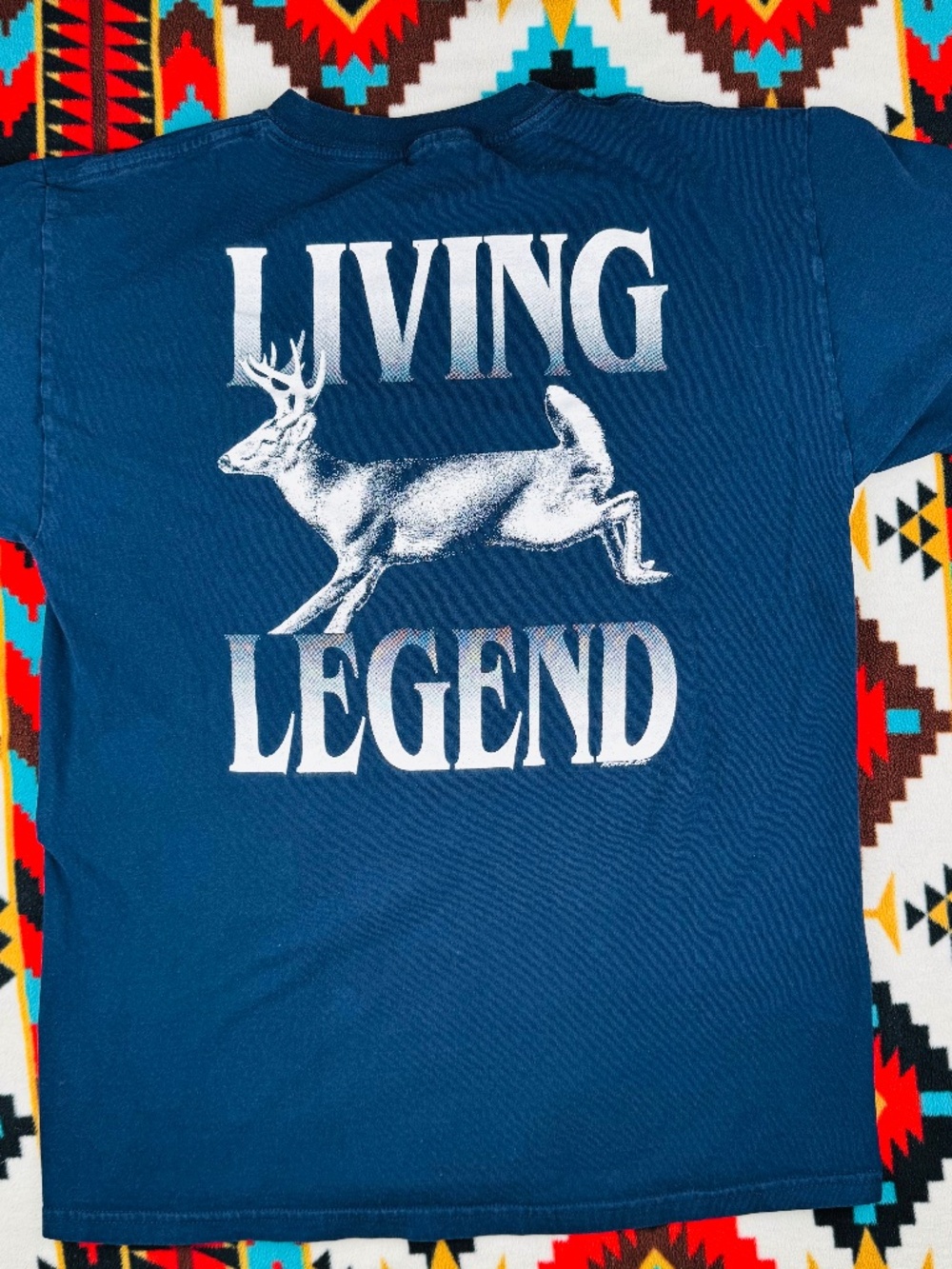 Wyoming Living Legend Deer Graphic T Shirt Buck Hunting Wildlife Tee L